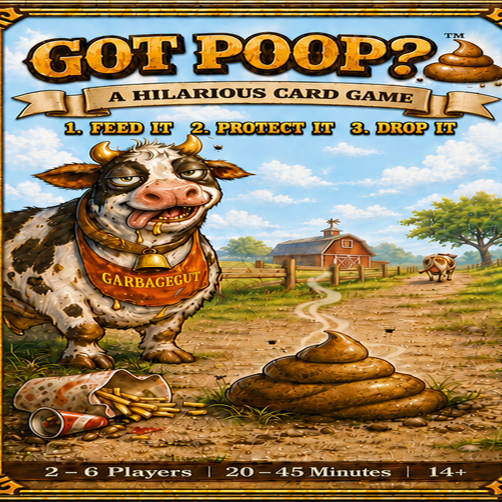 Got Poop? Family Card Game box cover – fun card game for kids and adults